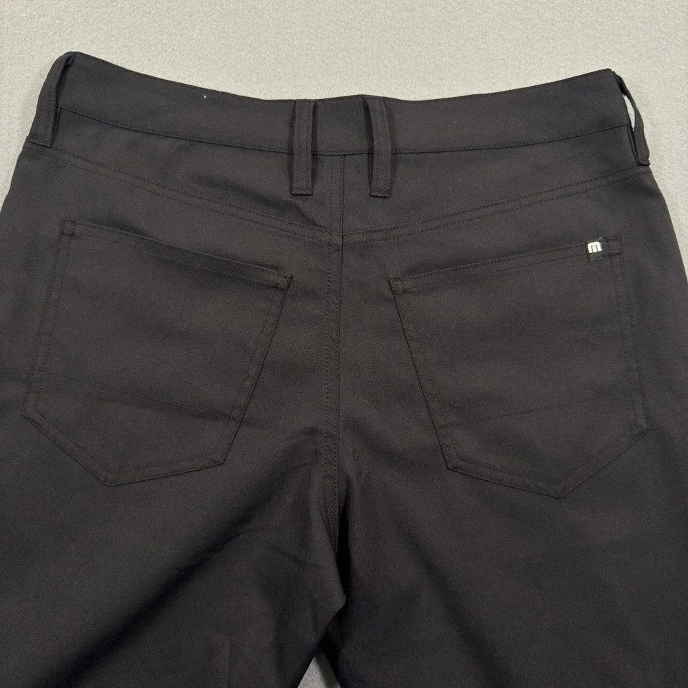 Travis Mathew Open to Close Black Golf Pants Mens 32 Straight Leg Polyester